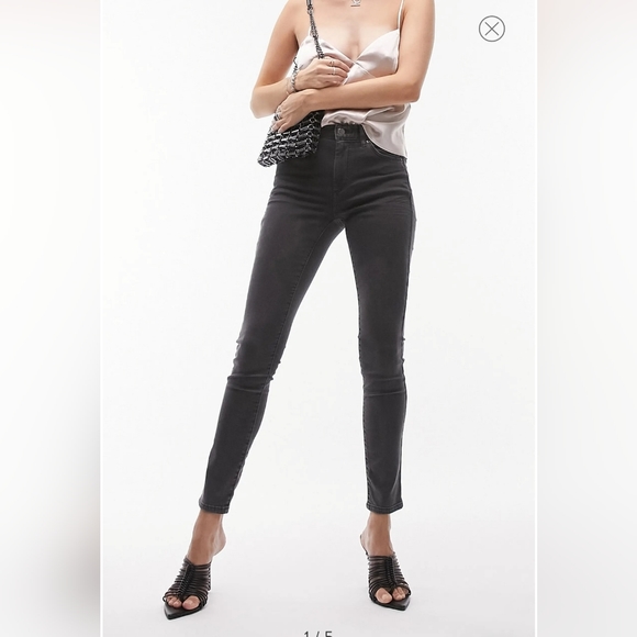 Topshop Denim - LAST CHANCE Topshop Leigh Black Skinny Jeans